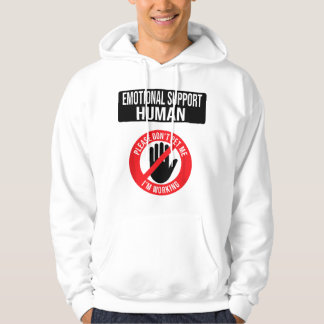 Emotional Support Human Halloween Costume Do Not P Hoodie