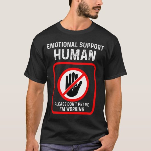 Emotional Support Human Halloween Costume T-Shirt (Vorderseite)