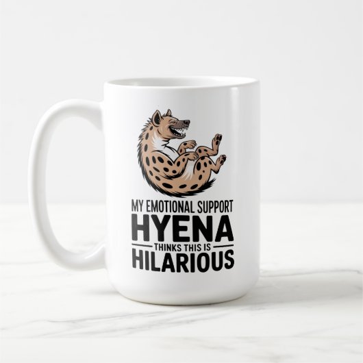 Emotional Support Hyena Funny Mental Health Meme Kaffeetasse (Links)