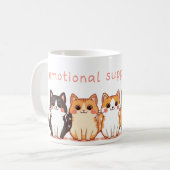 Emotional Support - Kawaii Cutie Kitties - Cat Mom Kaffeetasse (Vorderseite Links)