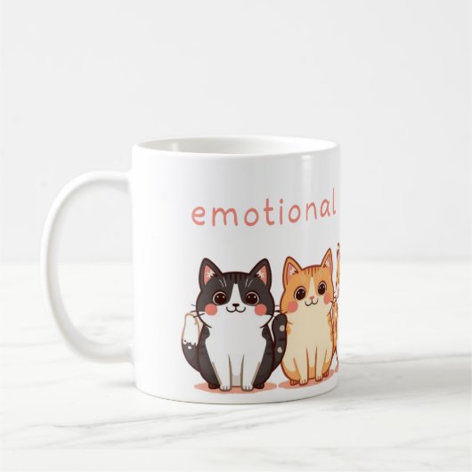 Emotional Support - Kawaii Cutie Kitties - Cat Mom Kaffeetasse (Links)