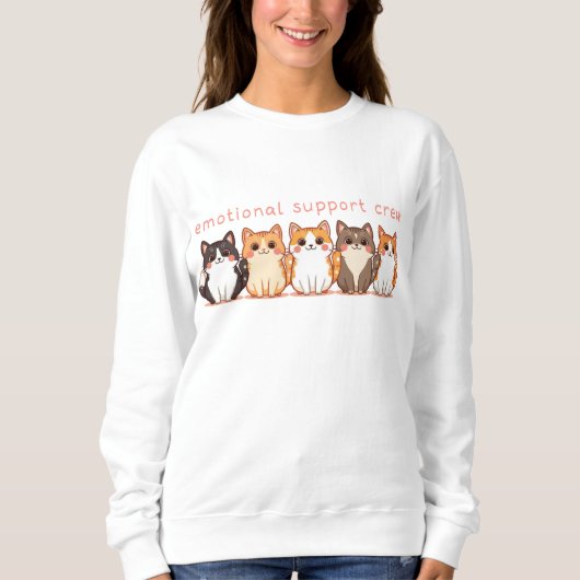 Emotional Support - Kawaii Cutie Kitties - Cat Mom Sweatshirt (Vorderseite)