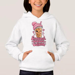 Emotional Support Koffein Kinder Hoodie