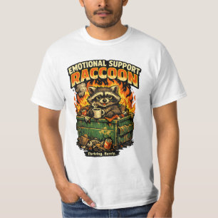 Emotional Support Mülltonnen Waschbär T-Shirt