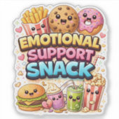 Emotional Support Snack Custom-Cut Vinyl Sticker (Vorderseite)