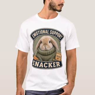 Emotional Support Snacker Lustiges Kaninchen T-Shi T-Shirt