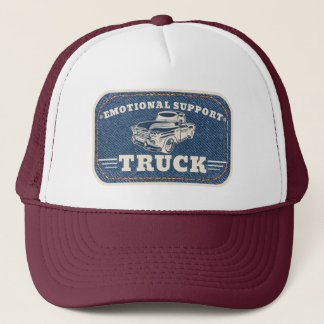 Emotional Support Truck Vintage Patch Design Truckerkappe