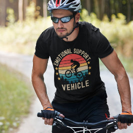 Emotional Support Vehicle - Funny Cycling  T-Shirt