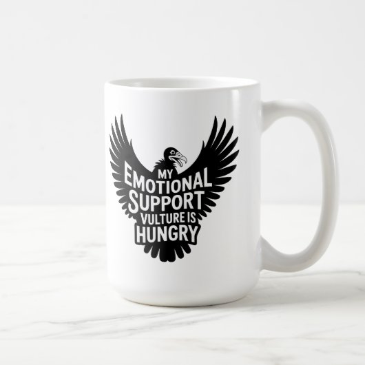 Emotional Support Vulture Neurodivergence Humor Kaffeetasse (Rechts)
