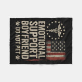 Emotional Suprt Boyfriend Do Not Pet Funny Bf Fleecedecke (Vorderseite (Horizontal))