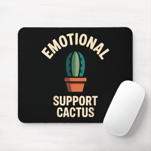 Emotional Suprt Cactus Funny Succulent Humor Outfi Mousepad (Mit Mouse)