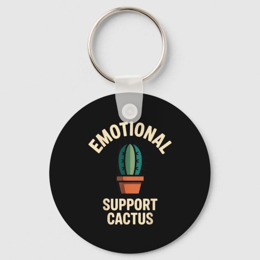 Emotional Suprt Cactus Funny Succulent Humor Outfi Schlüsselanhänger (Vorderseite)