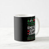 Emotional Suprt Coworker Funny Ugly Christmas Swea Kaffeetasse (VorderseiteRechts)