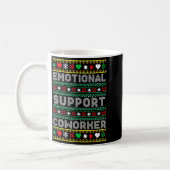 Emotional Suprt Coworker Funny Ugly Christmas Swea Kaffeetasse (Links)