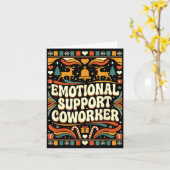 Emotional Suprt Coworker Funny Ugly Christmas Swea Karte (Gelbe Blume)