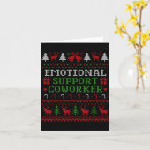 Emotional Suprt Coworker Funny Ugly Christmas Swea Karte (Gelbe Blume)