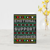 Emotional Suprt Coworker Funny Ugly Christmas Swea Karte (Gelbe Blume)