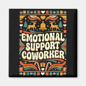 Emotional Suprt Coworker Funny Ugly Christmas Swea Magnet (Vorne)