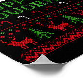 Emotional Suprt Coworker Funny Ugly Christmas Swea Poster (Ecke)