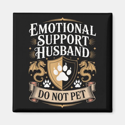 Emotional Suprt Husband Do Not Pet Fathers Day Fan Magnet (Vorne)