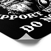 Emotional Suprt Husband Do Not Pet Funny Monkey (o Poster (Ecke)