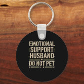 Emotional Suprt Husband Funny Pet Merch For Men Wi Schlüsselanhänger (Vorderseite)