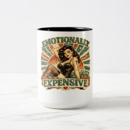 EMOTIONAL TEUER ZWEIFARBIGE TASSE