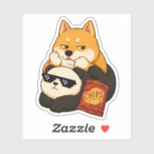 Emotional unterstützt durch Snacks Sticker (Blatt)