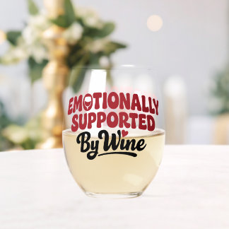 Emotional unterstützt von Wein Lustig Weinglas Ohne Stiel