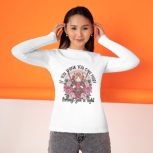 Emotional zerbrechlicher Krieger – Katze-Samurai-E T-Shirt
