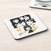 Emotionale Anime-Gitter. Kein BG Getränkeuntersetzer (Linke Seite)