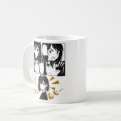 Emotionale Anime-Gitter. Kein BG Kaffeetasse (Vorderseite Links)