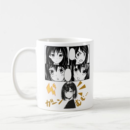 Emotionale Anime-Gitter. Kein BG Kaffeetasse (Links)