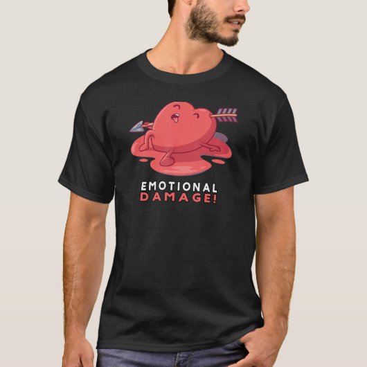 Emotionale Beschädigung Sprichwort Gamer Internet  T-Shirt (Vorderseite)