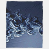 Emotionale blaue Rauchkunst Fleecedecke (Vorderseite)