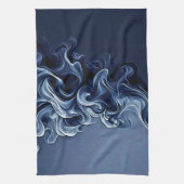 Emotionale blaue Rauchkunst Geschirrtuch (Vertikal)