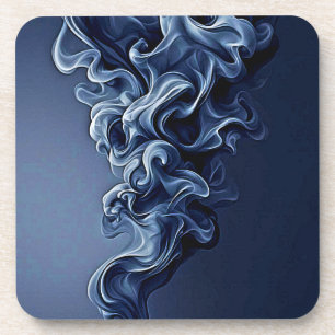 Emotionale blaue Rauchkunst Getränkeuntersetzer