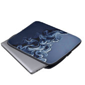 Emotionale blaue Rauchkunst Laptopschutzhülle (Vorne Knopf)