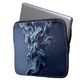 Emotionale blaue Rauchkunst Laptopschutzhülle (Vorderseite Links)