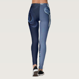 Emotionale blaue Rauchkunst Leggings