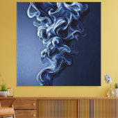 Emotionale blaue Rauchkunst Leinwanddruck (Insitu (Wohnzimmer))