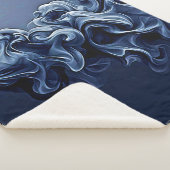 Emotionale blaue Rauchkunst Sherpadecke (3/4)