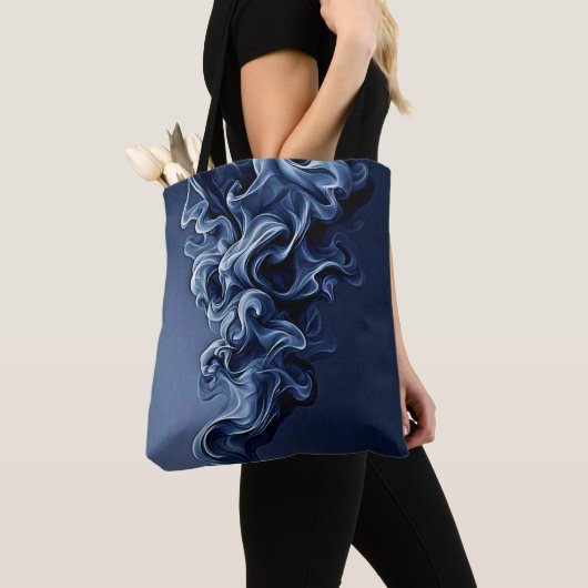 Emotionale blaue Rauchkunst Tasche (Von Nahem)