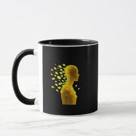 Emotionale Heilung Silhouette • Blütenblatt-Freise Tasse