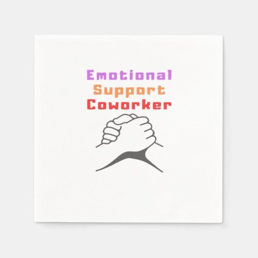 Emotionale Hilfe Bester Mitarbeiter Serviette (Vorderseite)