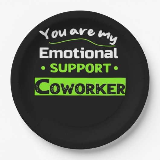 Emotionale Hilfe Coworker Basic Meme Pappteller (Vorderseite)