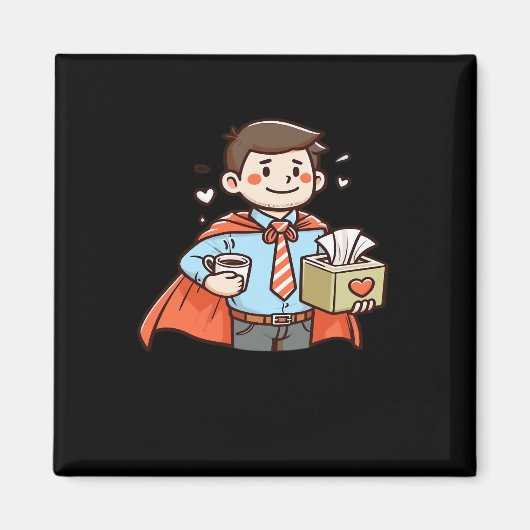 Emotionale Hilfe Coworker Classic Viral Meme Magnet (Vorne)
