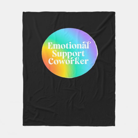 Emotionale Hilfe Coworker Funny Fleecedecke (Vorderseite)
