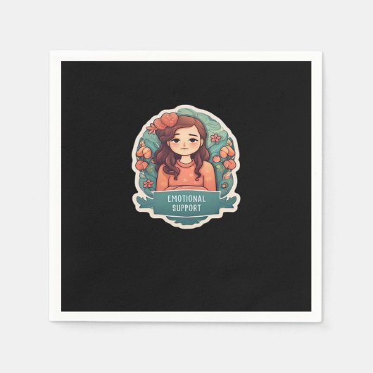Emotionale Hilfe Coworker Funny Meme Serviette (Vorderseite)