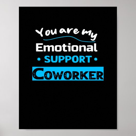 Emotionale Hilfe Coworker Funny Sloth Poster (Vorne)